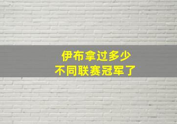 伊布拿过多少不同联赛冠军了