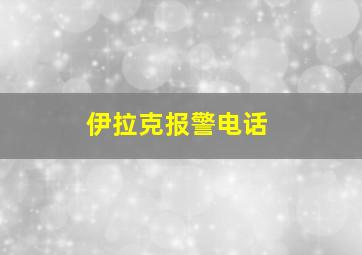 伊拉克报警电话