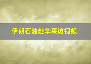 伊朗石油赴华采访视频