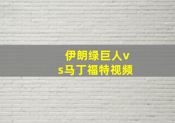 伊朗绿巨人vs马丁福特视频