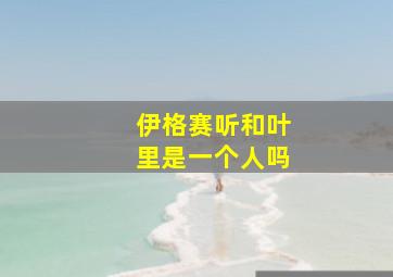 伊格赛听和叶里是一个人吗