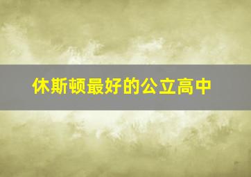 休斯顿最好的公立高中