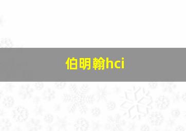 伯明翰hci