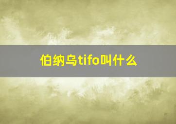 伯纳乌tifo叫什么