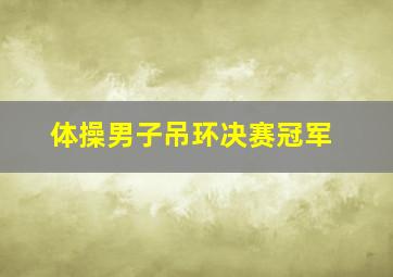 体操男子吊环决赛冠军