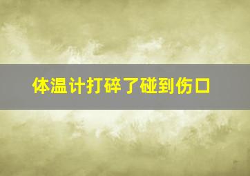 体温计打碎了碰到伤口