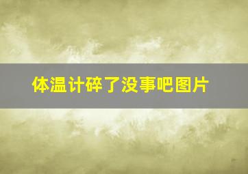 体温计碎了没事吧图片