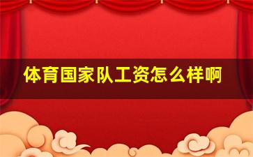 体育国家队工资怎么样啊