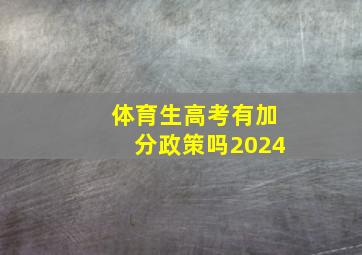 体育生高考有加分政策吗2024