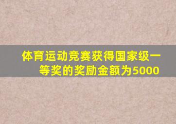 体育运动竞赛获得国家级一等奖的奖励金额为5000