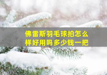 佛雷斯羽毛球拍怎么样好用吗多少钱一把