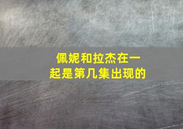 佩妮和拉杰在一起是第几集出现的