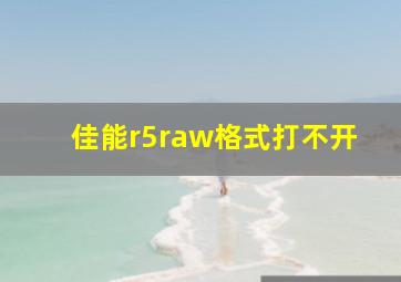 佳能r5raw格式打不开