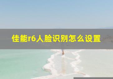 佳能r6人脸识别怎么设置