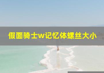 假面骑士w记忆体螺丝大小