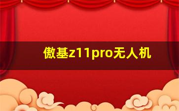 傲基z11pro无人机