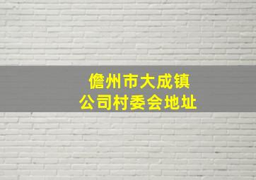 儋州市大成镇公司村委会地址