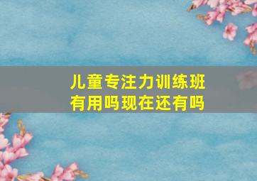 儿童专注力训练班有用吗现在还有吗