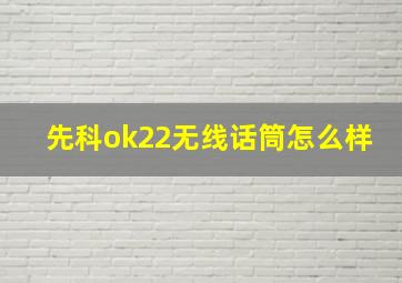 先科ok22无线话筒怎么样