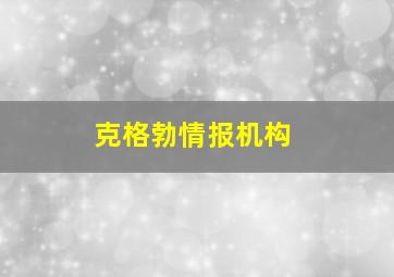 克格勃情报机构