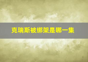 克瑞斯被绑架是哪一集