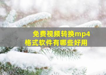 免费视频转换mp4格式软件有哪些好用