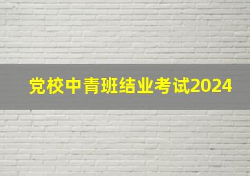 党校中青班结业考试2024