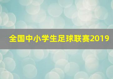 全国中小学生足球联赛2019