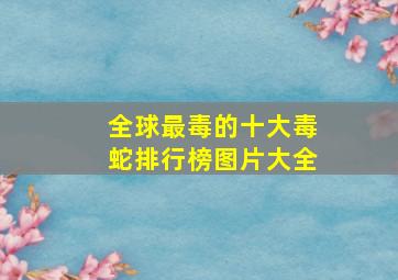 全球最毒的十大毒蛇排行榜图片大全