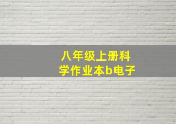 八年级上册科学作业本b电子