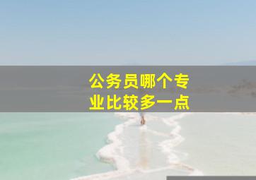 公务员哪个专业比较多一点