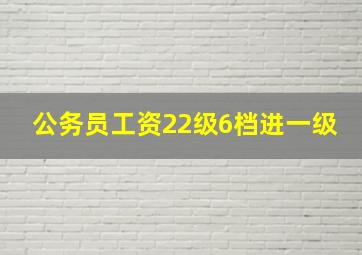 公务员工资22级6档进一级