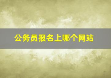 公务员报名上哪个网站