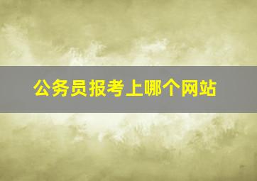 公务员报考上哪个网站