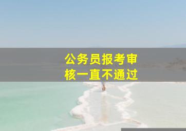 公务员报考审核一直不通过