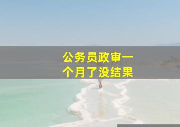 公务员政审一个月了没结果