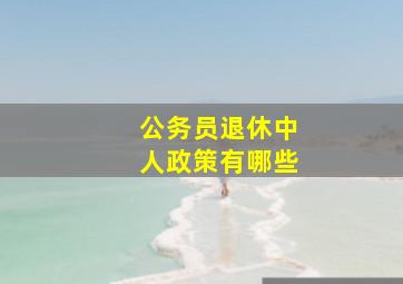 公务员退休中人政策有哪些