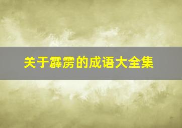 关于霹雳的成语大全集