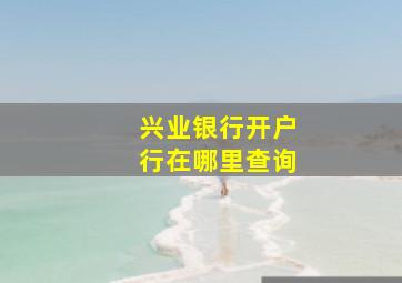 兴业银行开户行在哪里查询