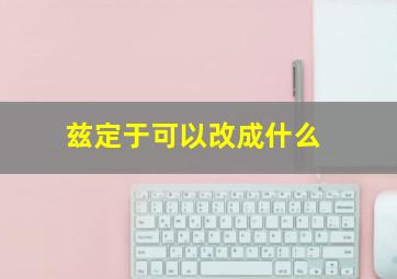 兹定于可以改成什么