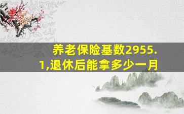 养老保险基数2955.1,退休后能拿多少一月