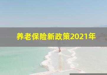 养老保险新政策2021年