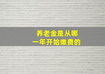 养老金是从哪一年开始缴费的