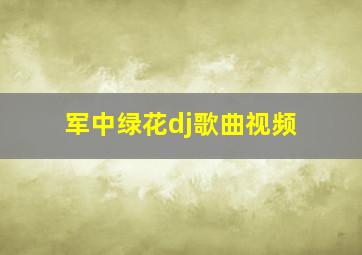 军中绿花dj歌曲视频