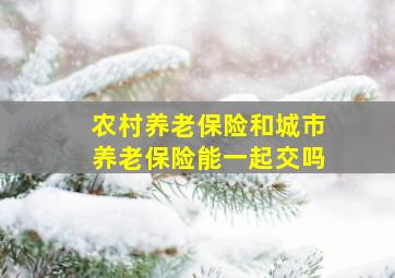 农村养老保险和城市养老保险能一起交吗