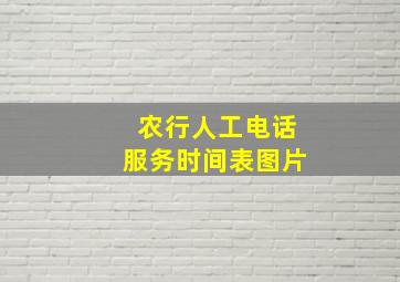 农行人工电话服务时间表图片