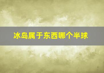 冰岛属于东西哪个半球