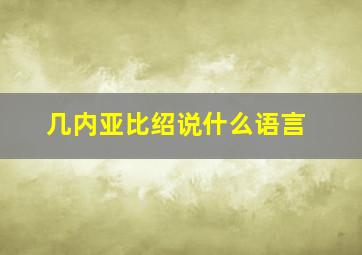 几内亚比绍说什么语言