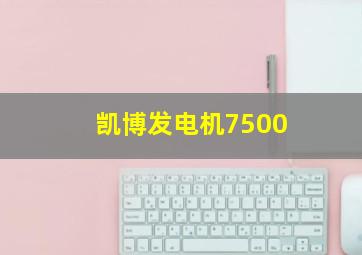 凯博发电机7500