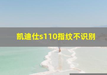 凯迪仕s110指纹不识别